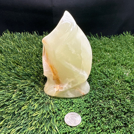 Green calcite flame