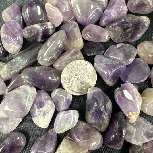 Banded Amethyst Tumbled