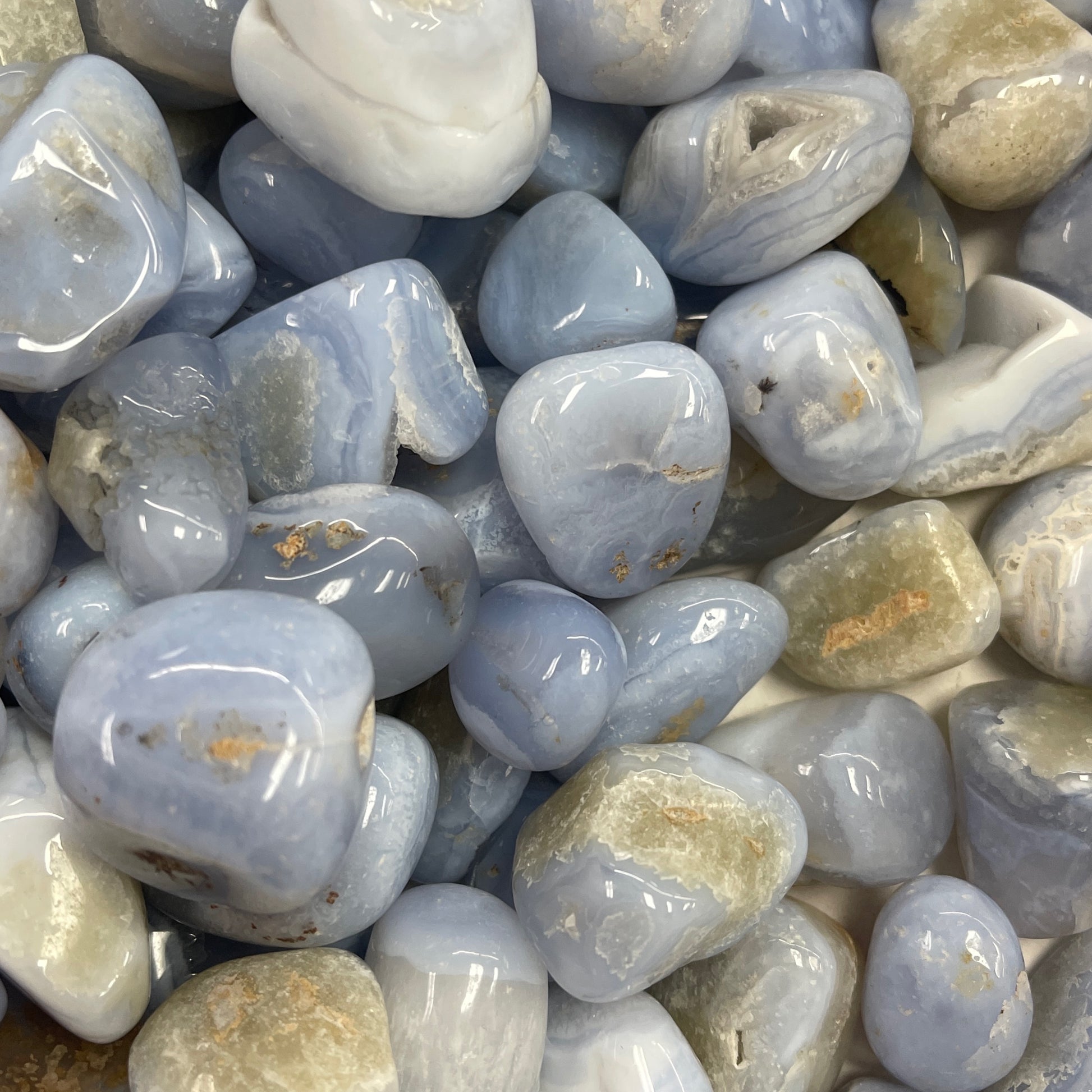 Blue Lace Agate large tumbled