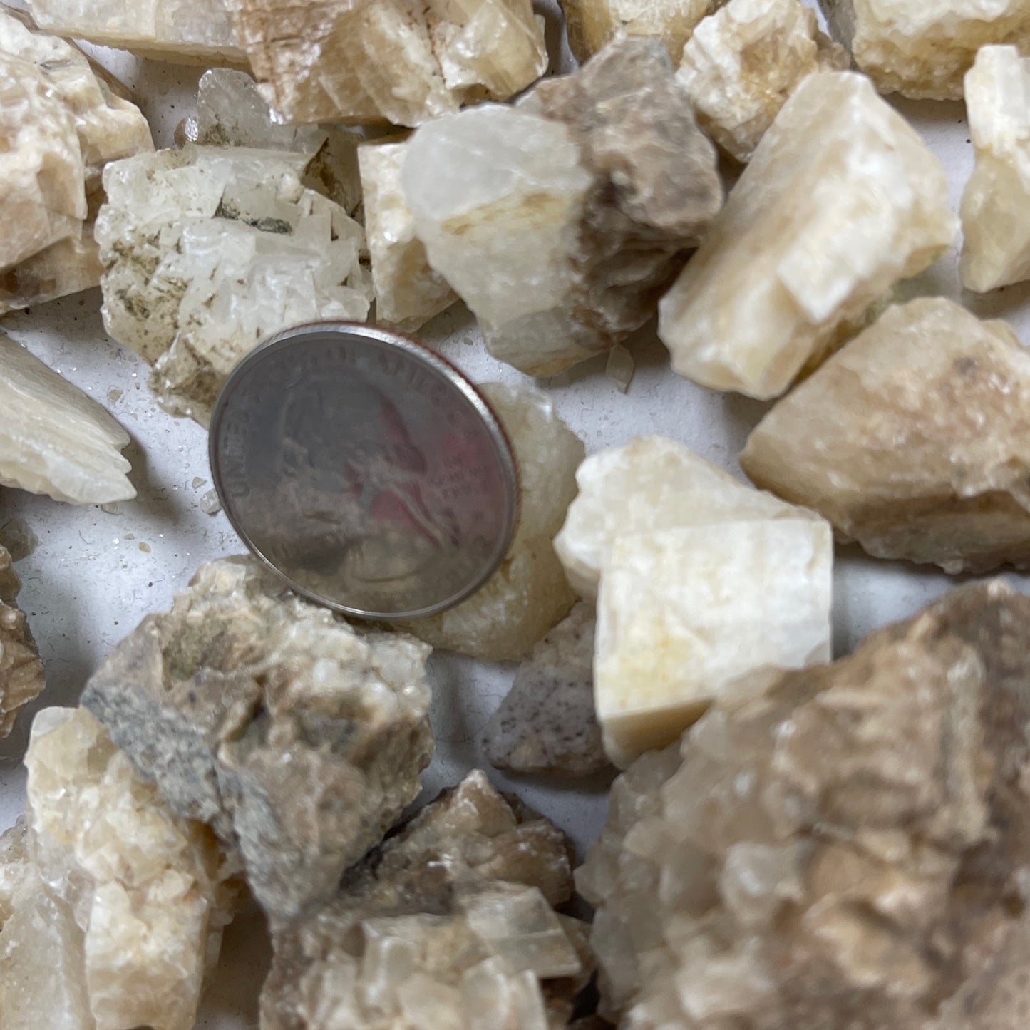 White Calcite rough