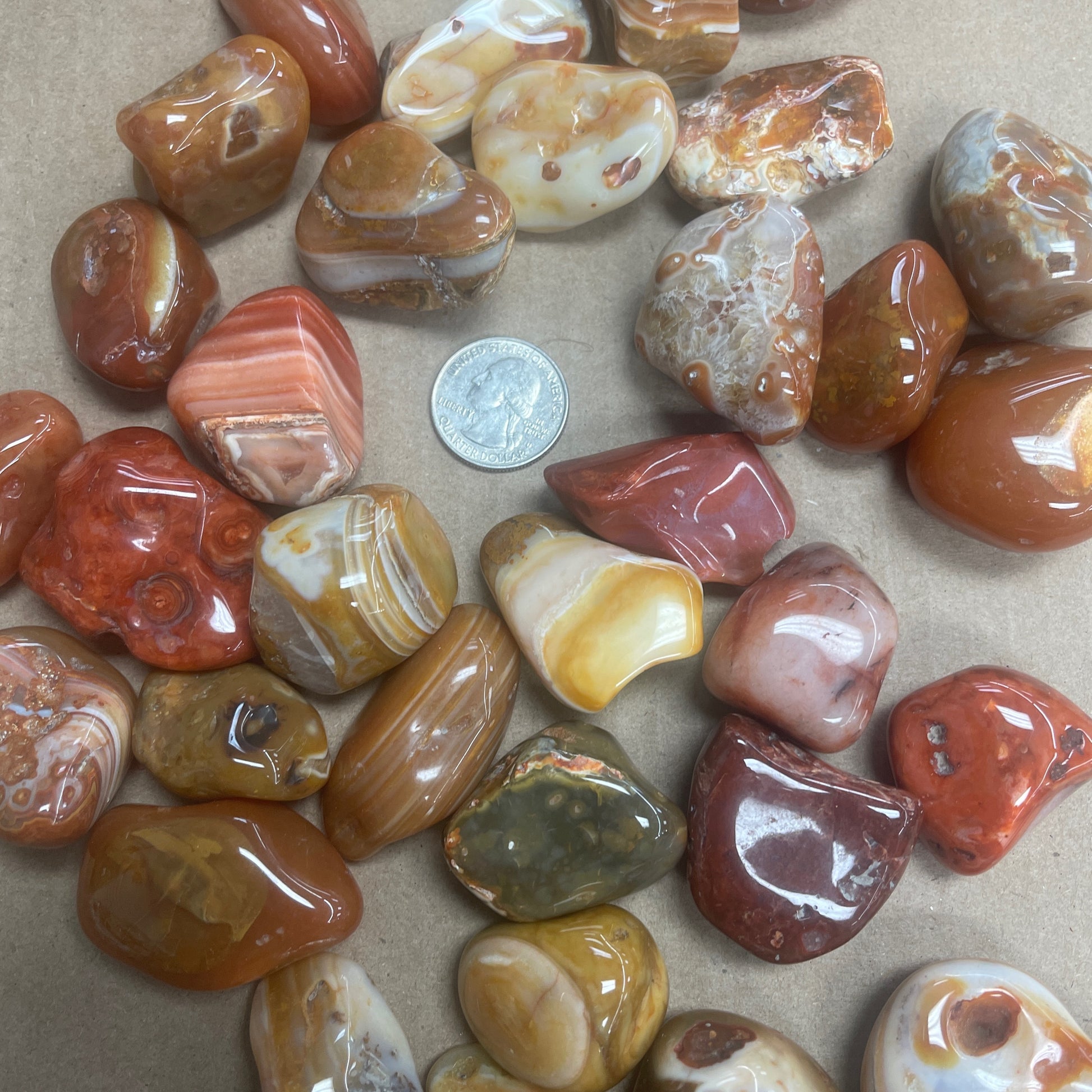 Carnelian larger tumbled