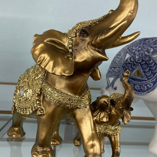 Golden Thai Elephant & Calf