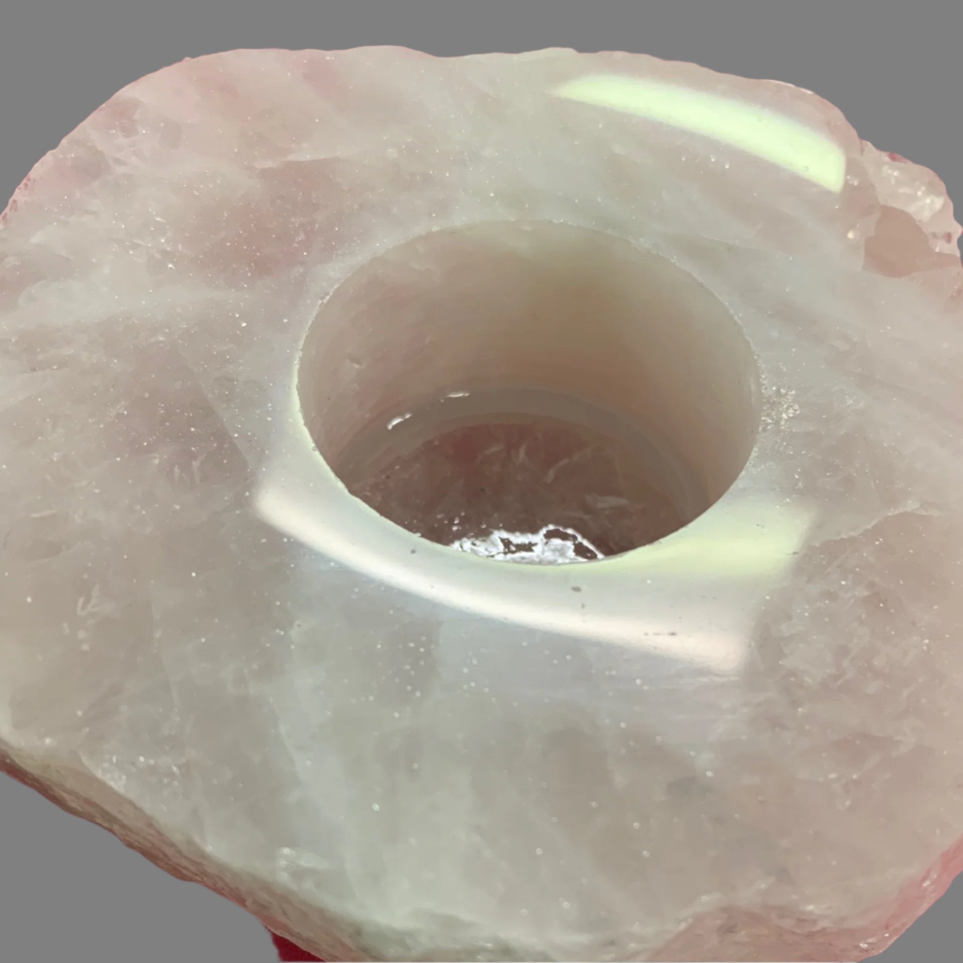 Rose quartz Candle Holder