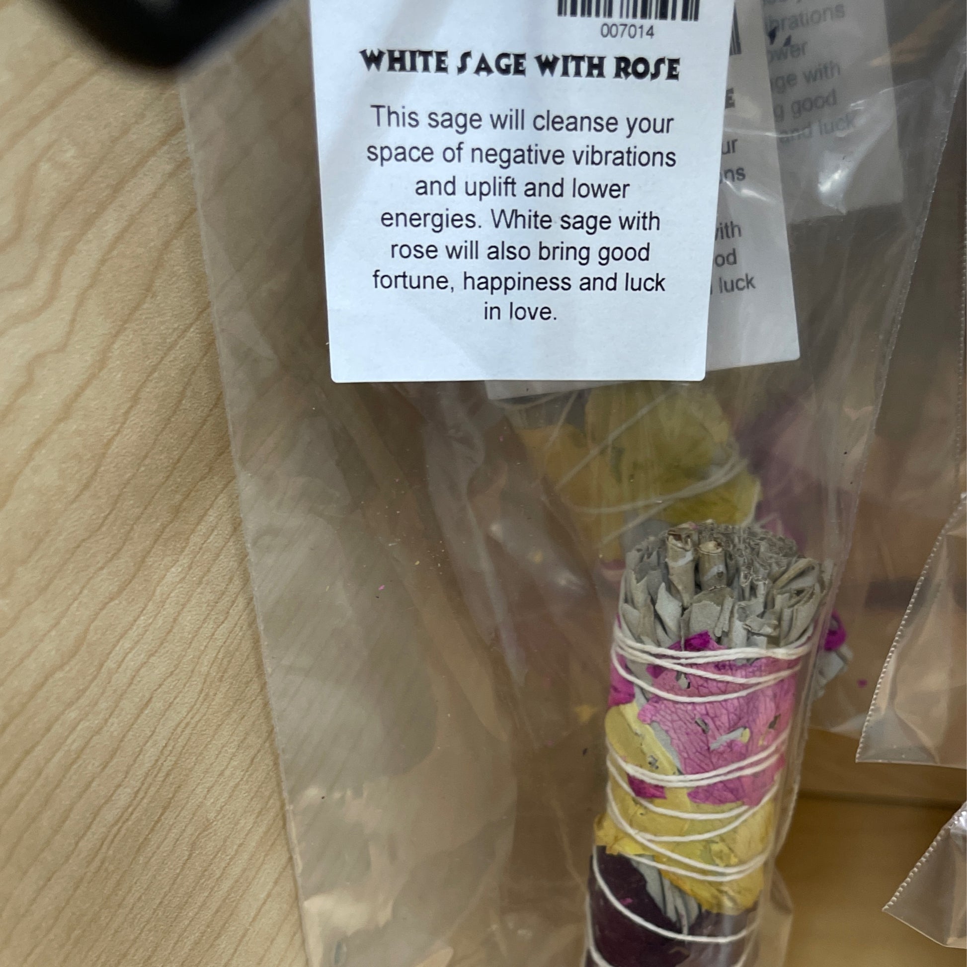 White sage with rose petals