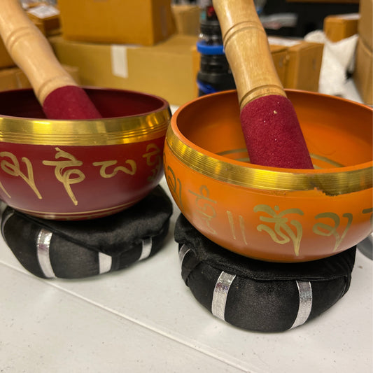 Tibetan Singing Bowl 4"- R/O/Y