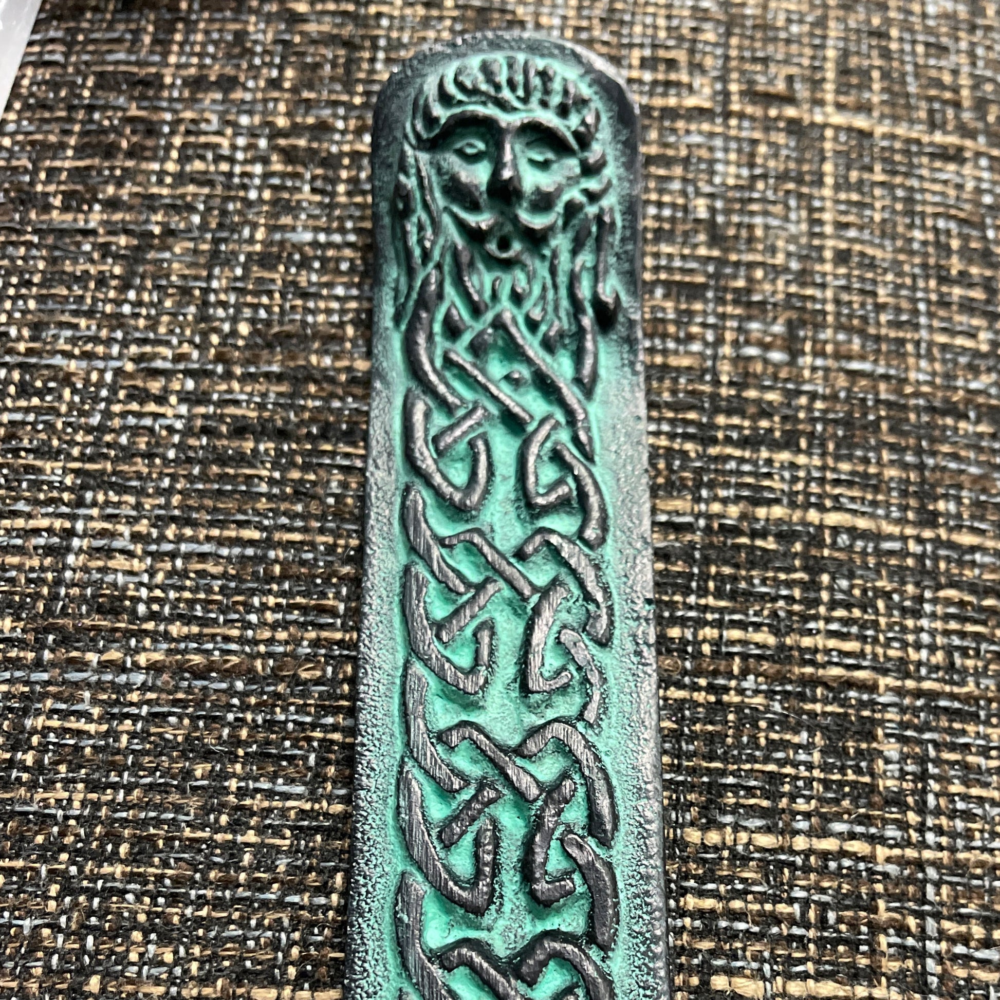 Green Man Metal Incense Burner