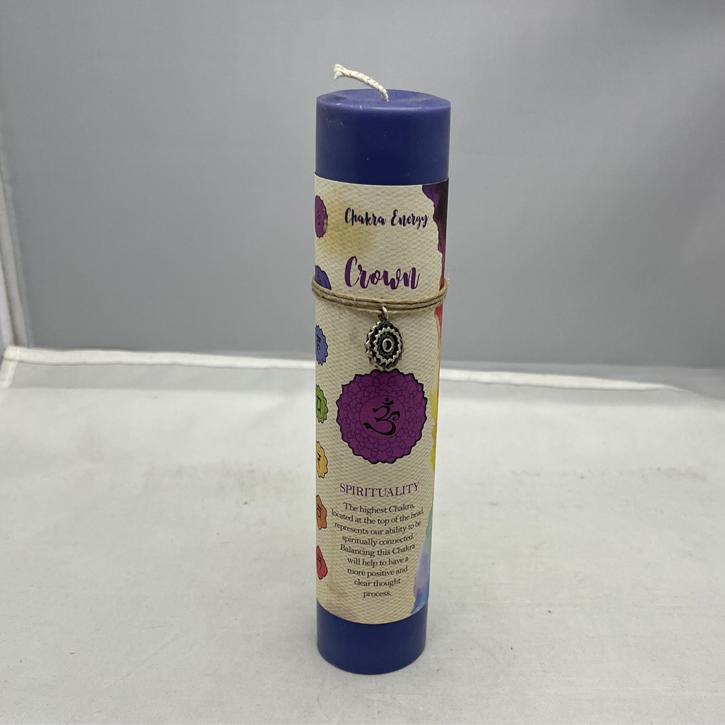 Crown Chakra Pillar Candle 7"