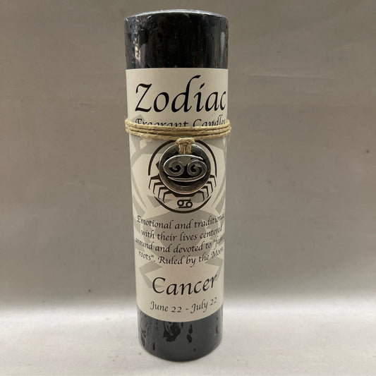 Zodiac Candle Cancer Scented Candle / Pewter Pendant