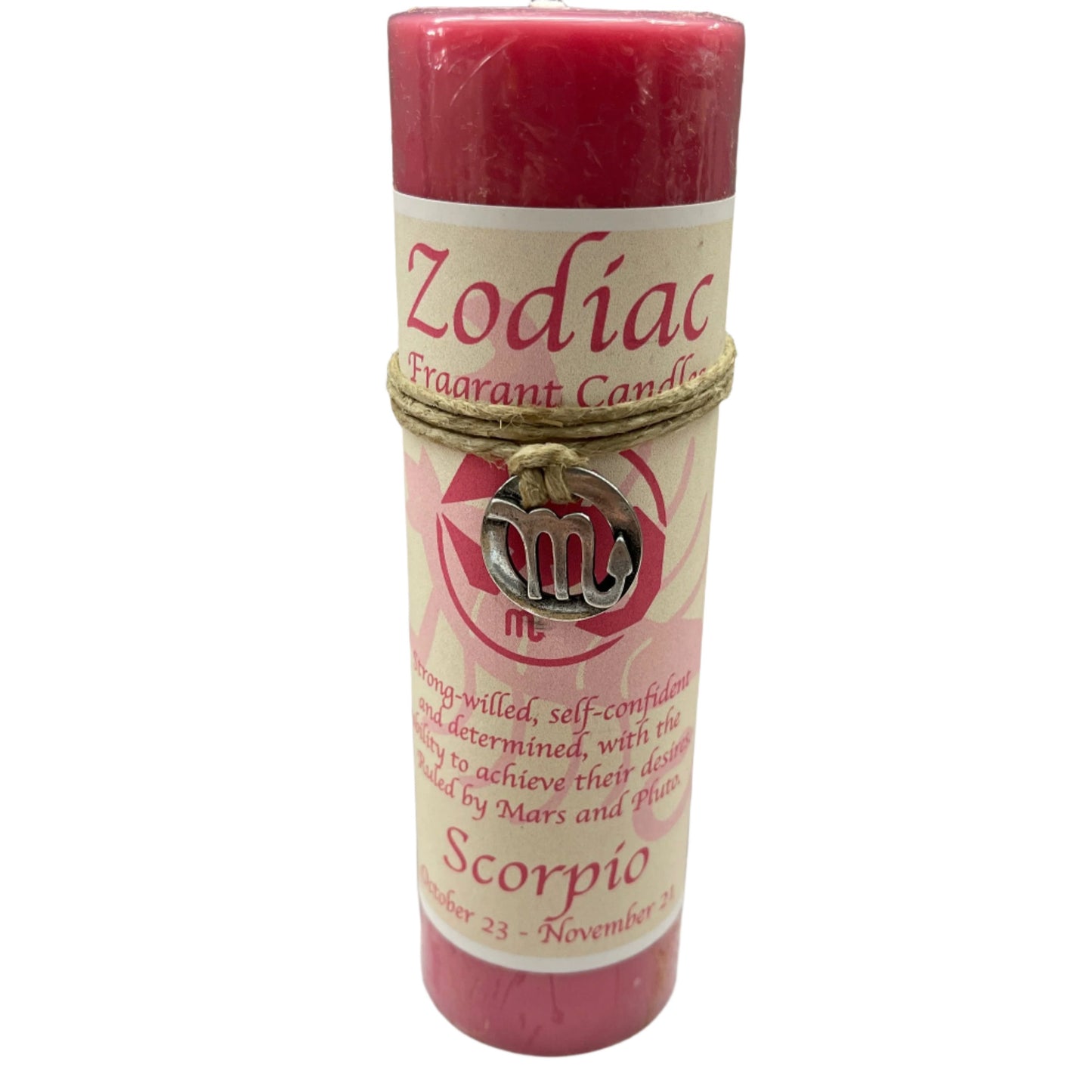 Zodiac Candle Scorpio Scented Candle / Pewter Pendant