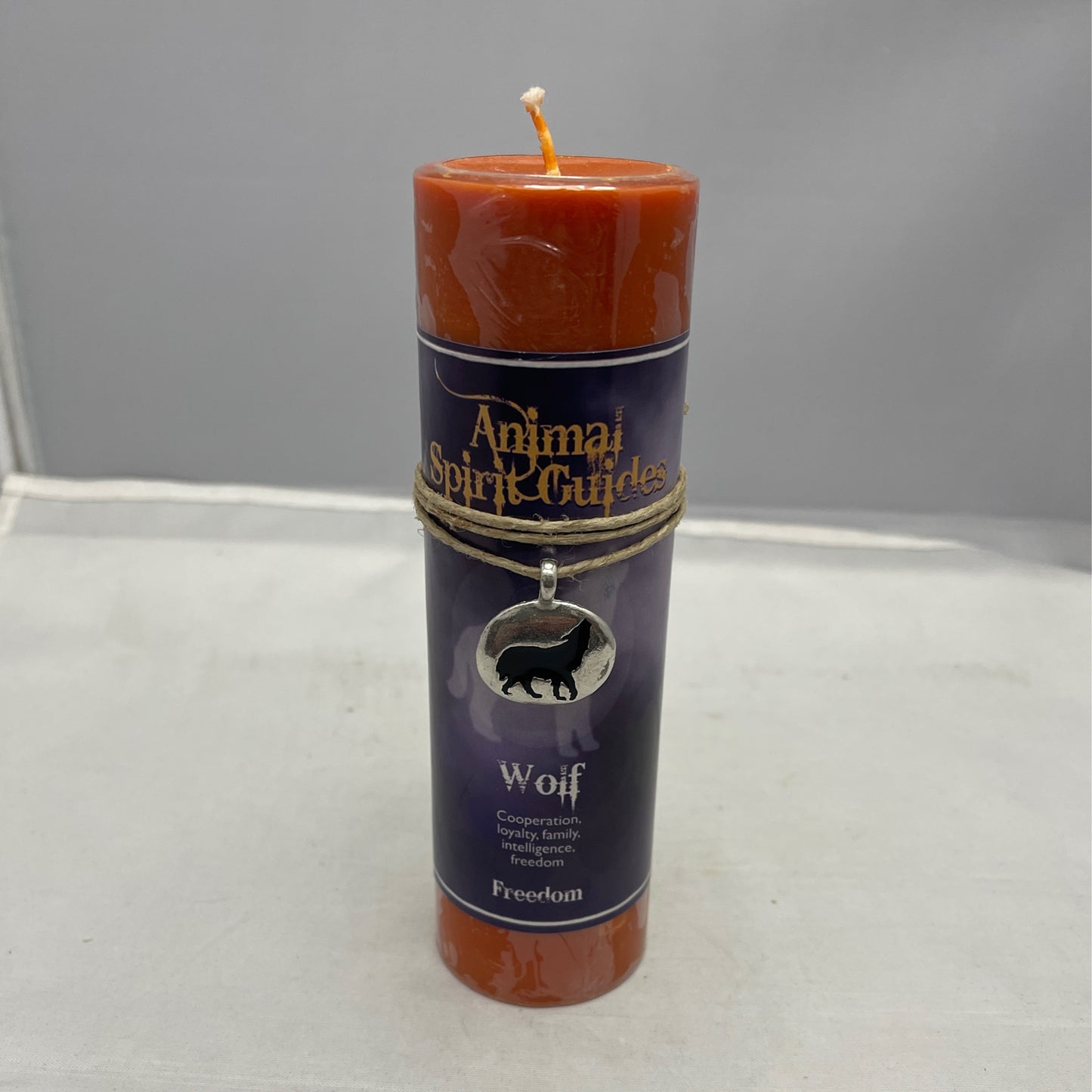 Animal Spirit Candle Wolf Gold-Dipped