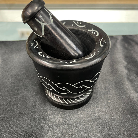 Celtic knot mortar and pestle