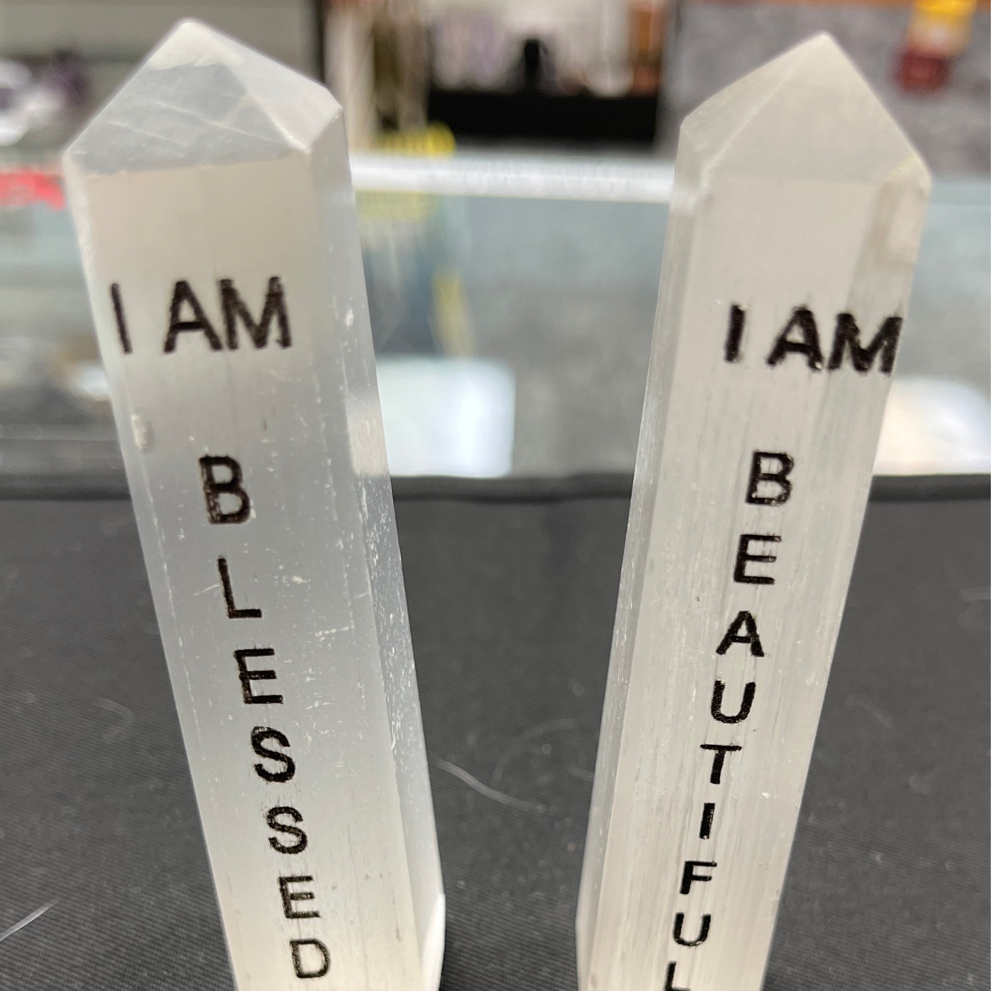 Selenite affirmation obelisk