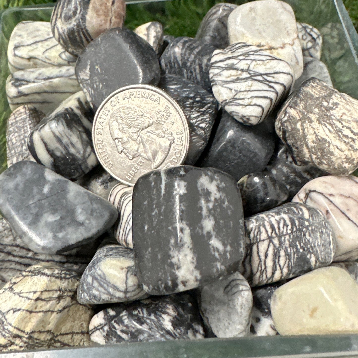 spiderweb jasper tumbled