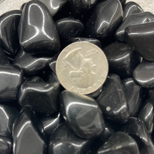 Rainbow obsidian tumbled