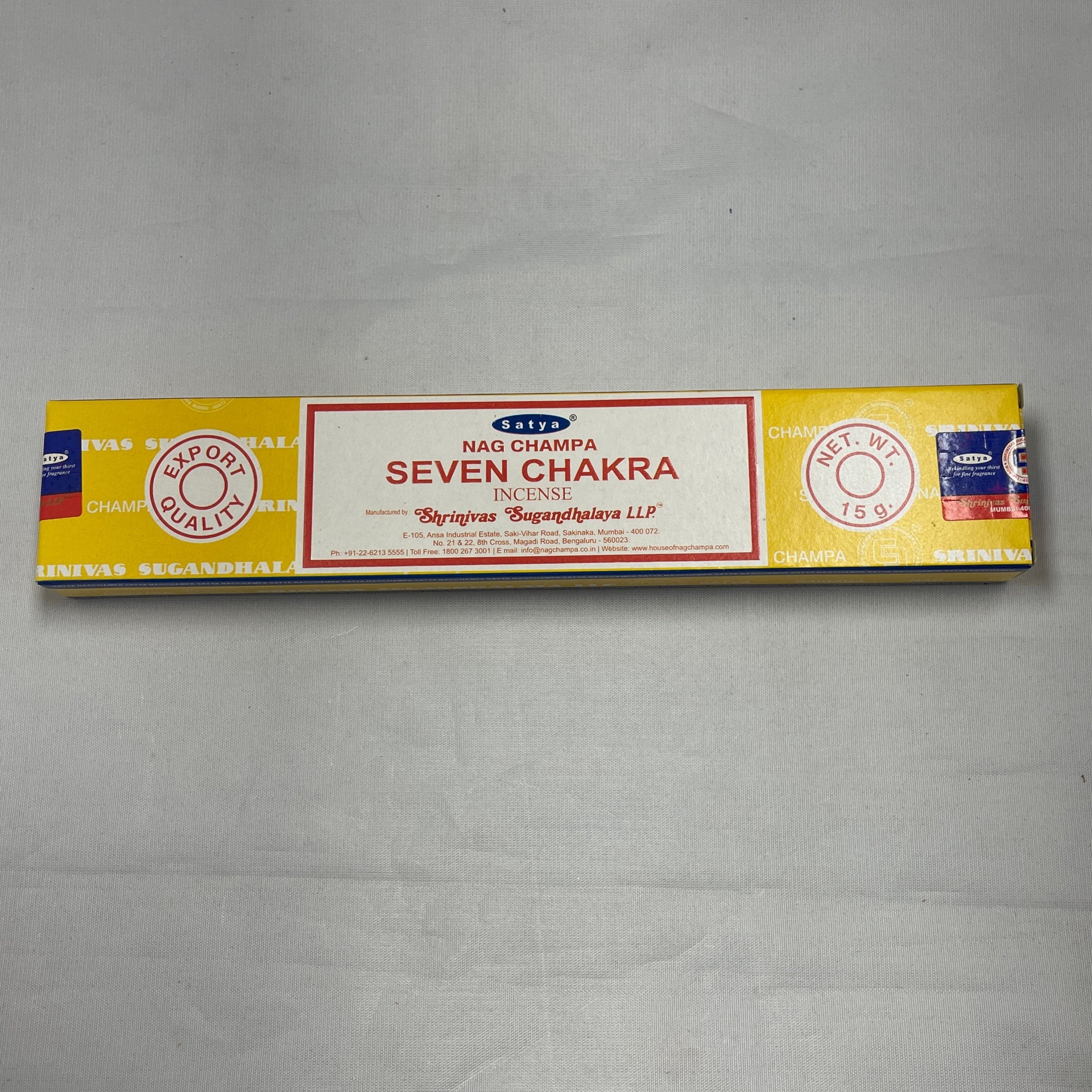 Satya seven chakra incense sticks