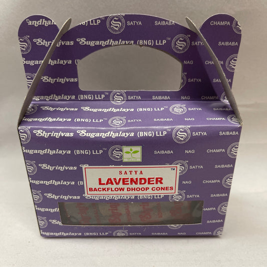 Satya lavender backflow incense cones