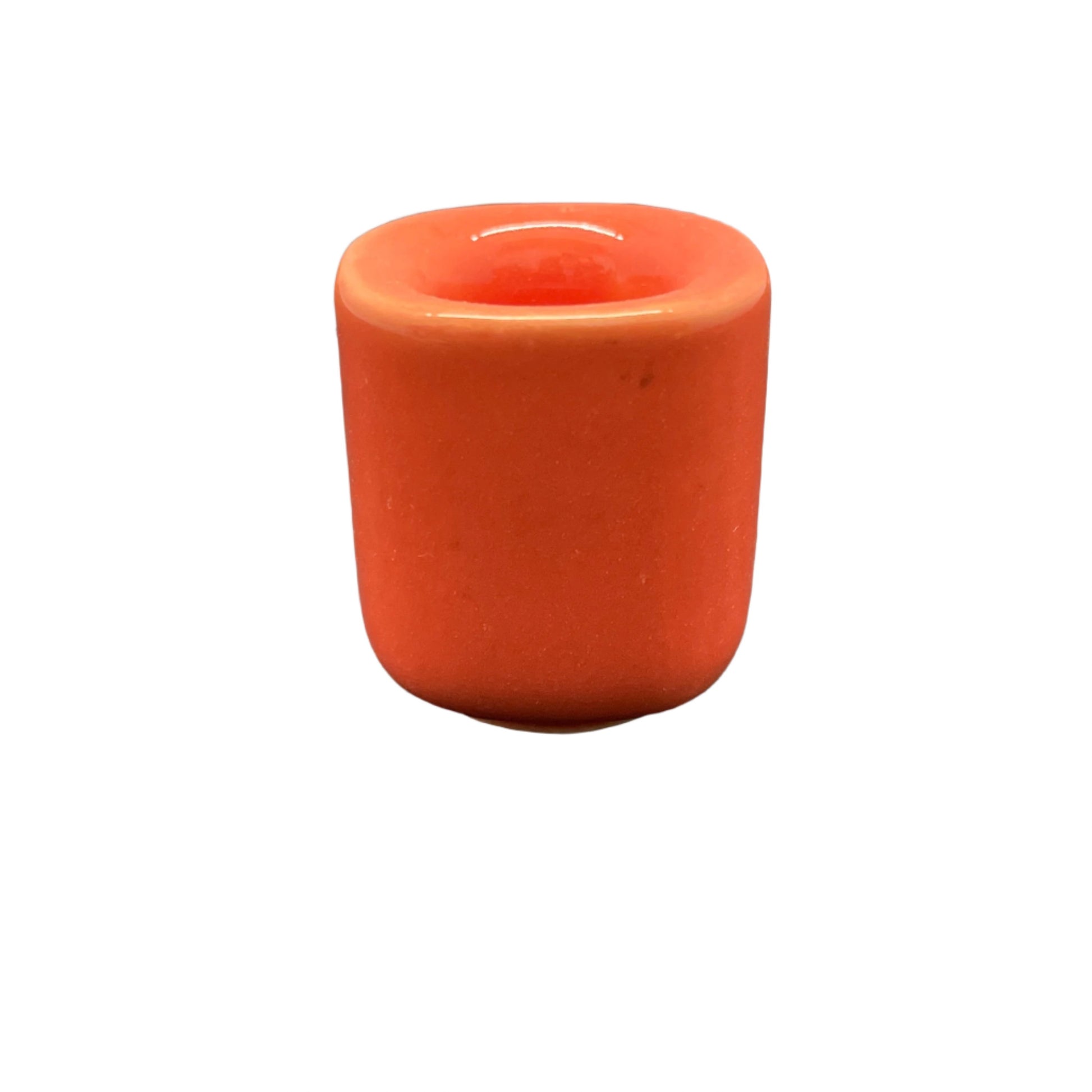 Orange ceramic chime candle holder