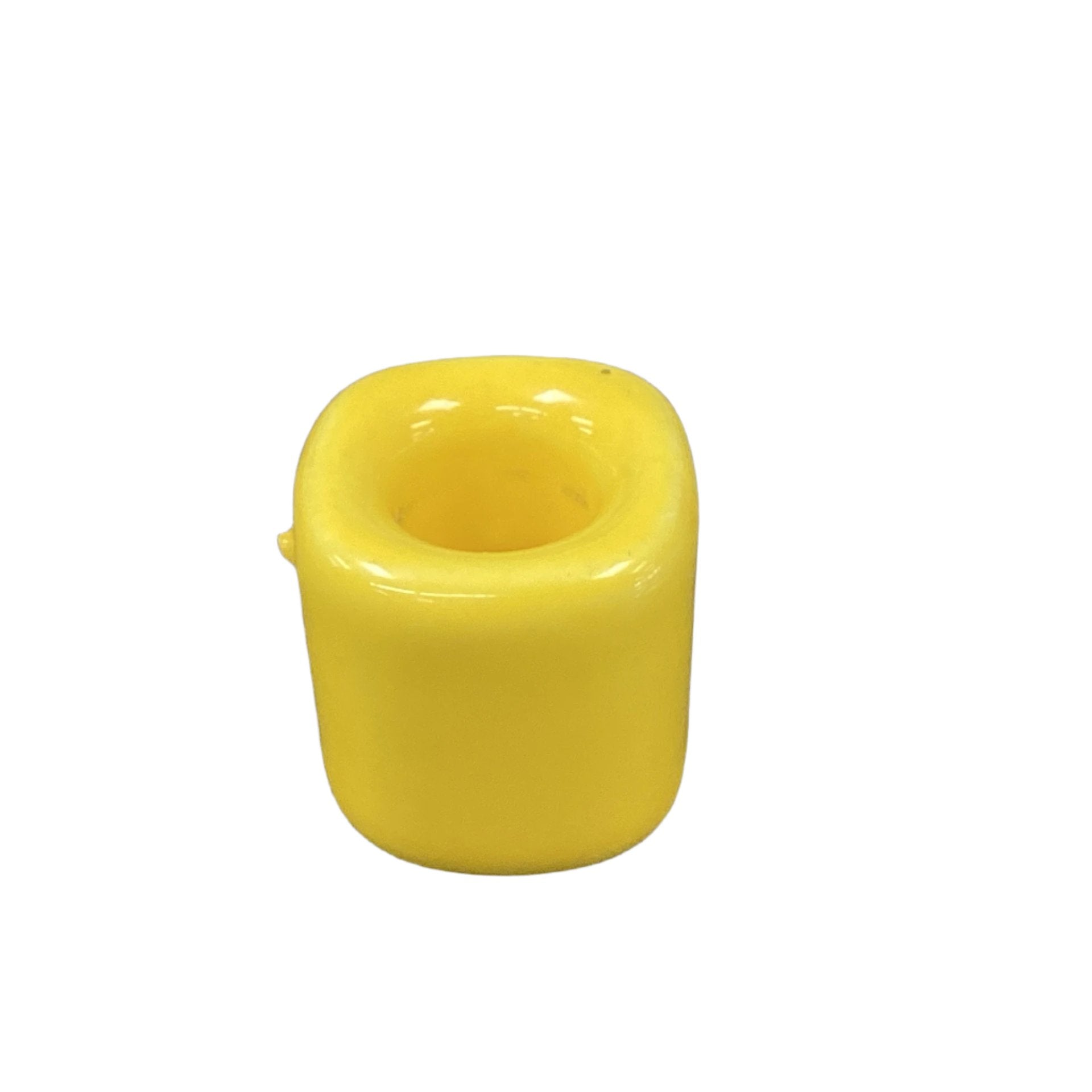 Yellow ceramic chime candle holder