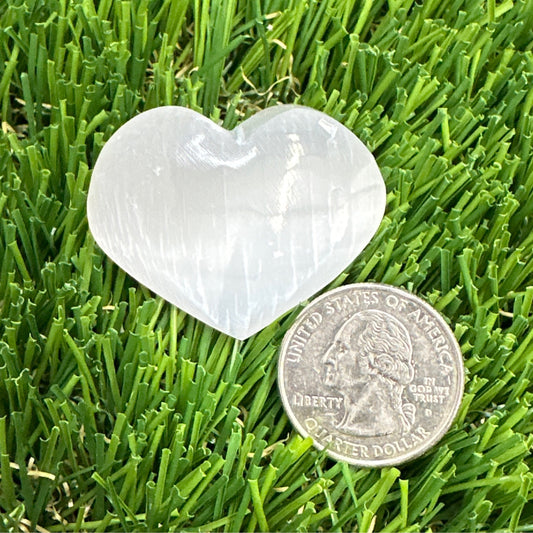 Selenite Hearts Small