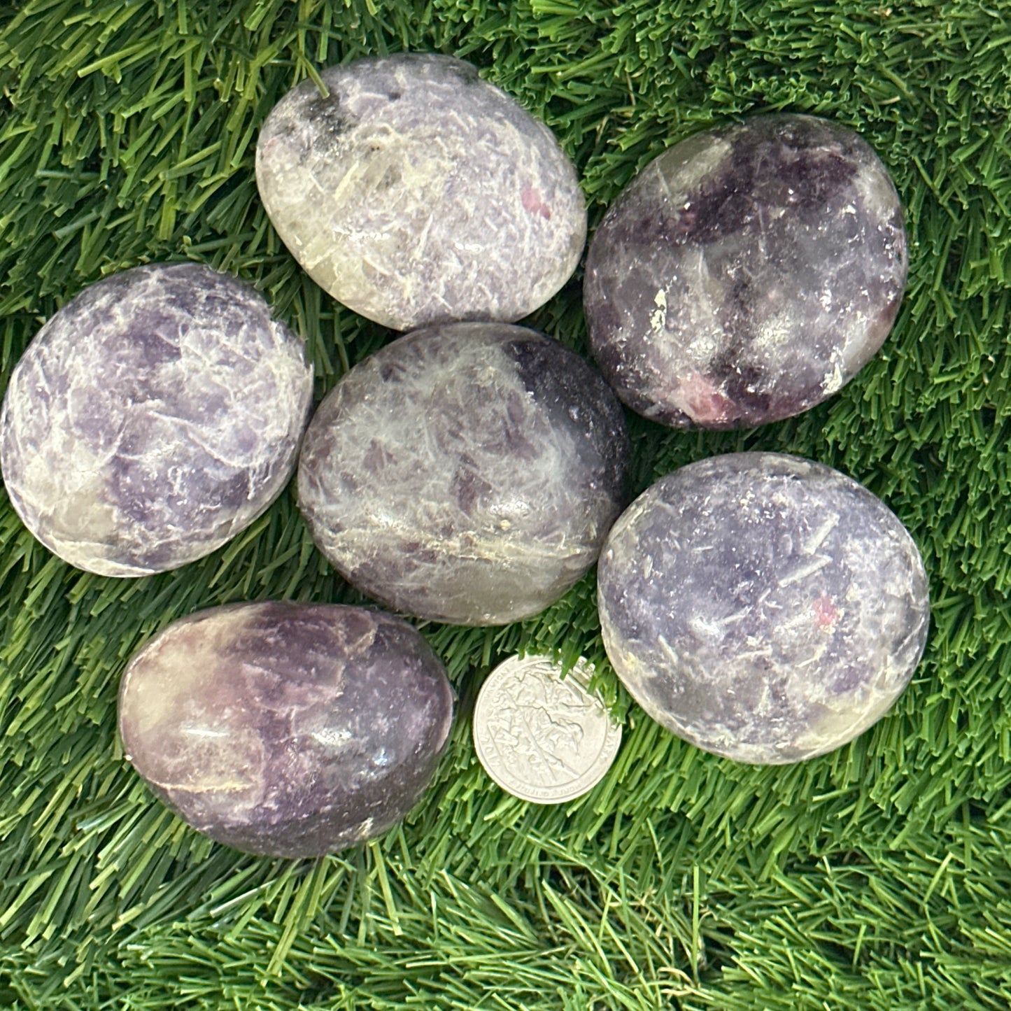 Lepidolite Palm Stone