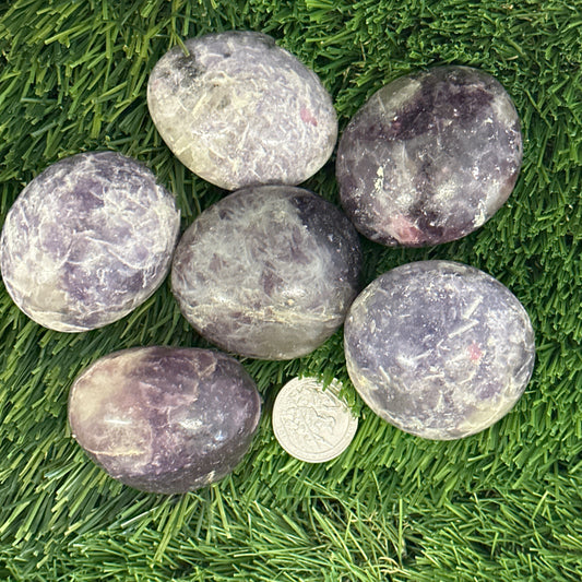 Lepidolite Palm Stone