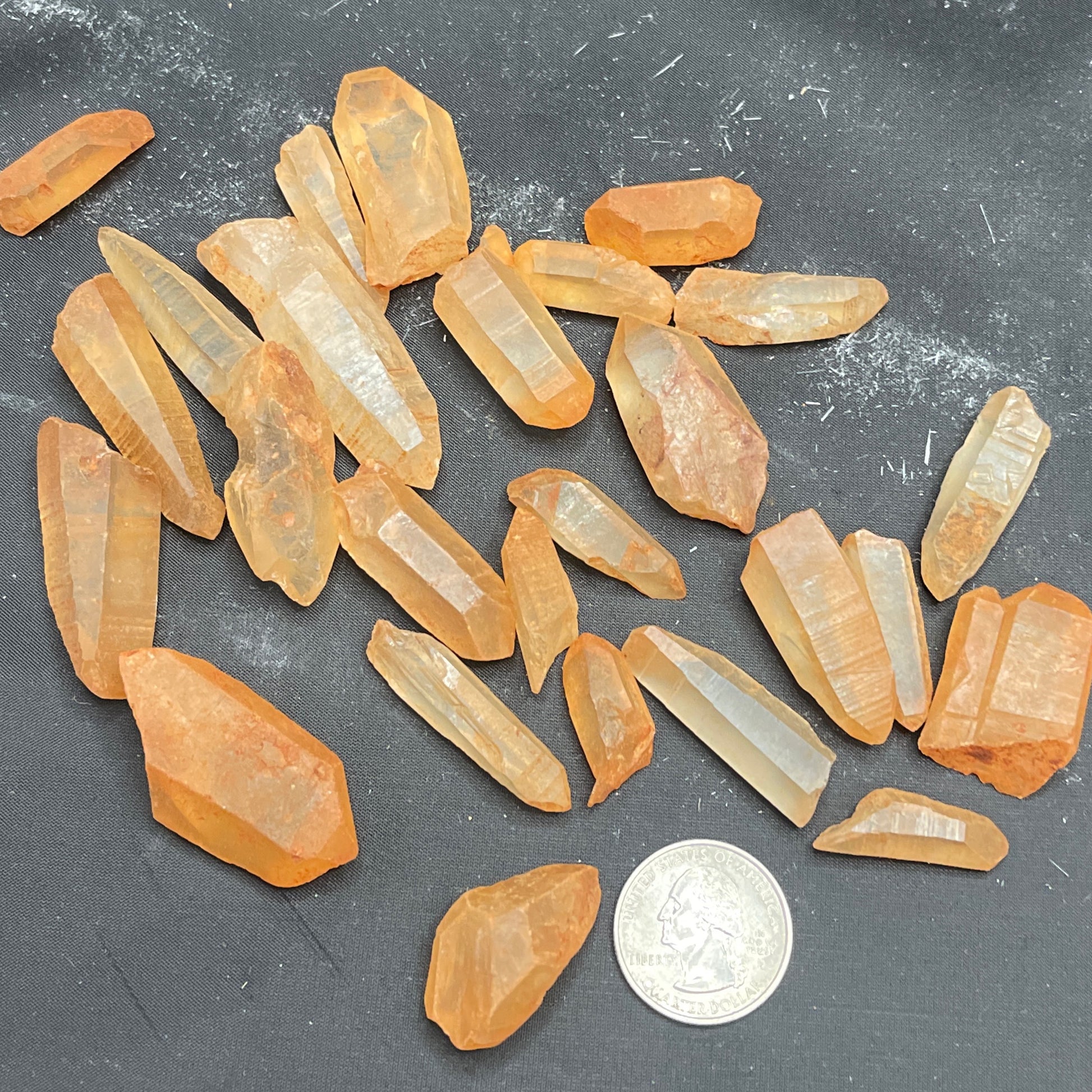 Tangerine Quartz Points