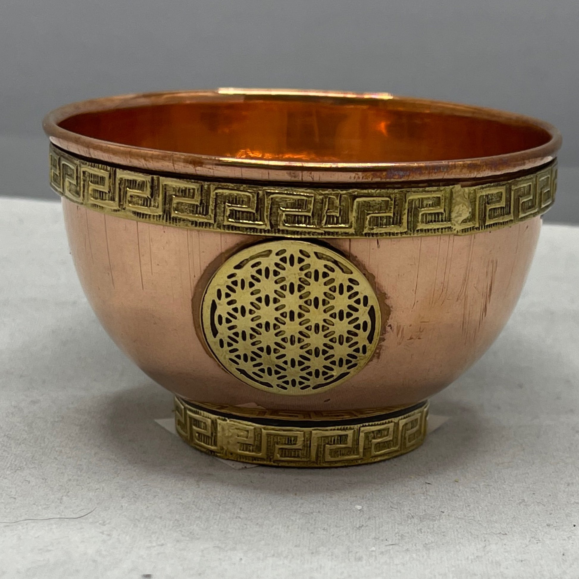 Flower Of Life copper offering bowl