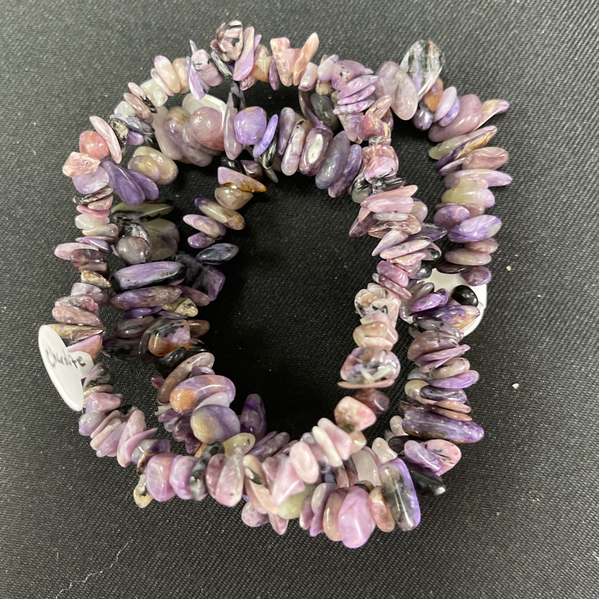 Charoite chip bracelet