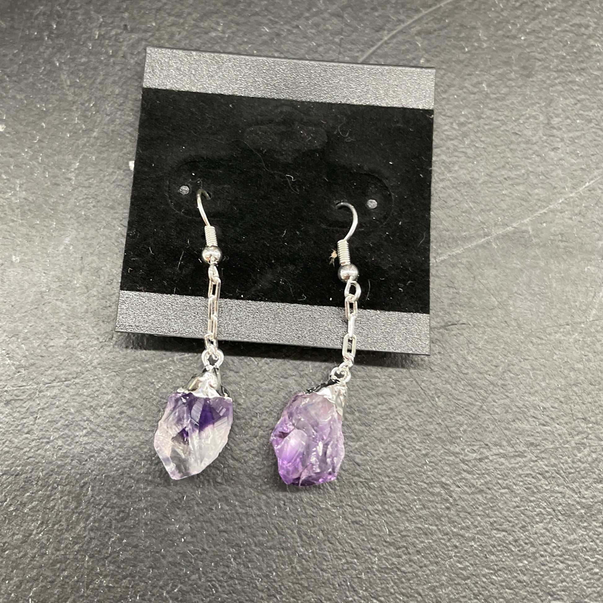 Amethyst Silver Earrings