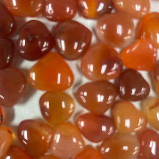 Small Carnelian Hearts