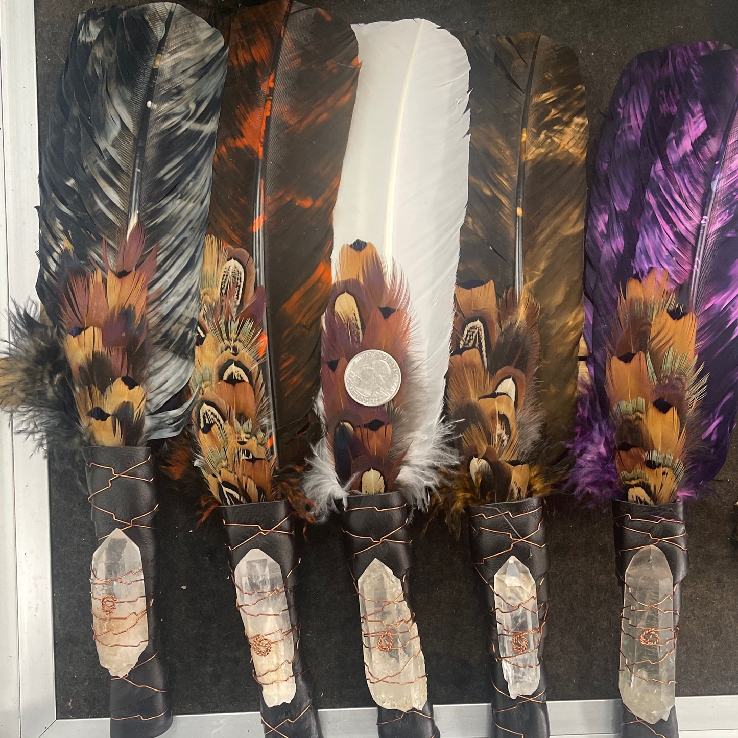 Native made feather fans