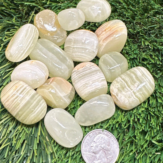 Green Calcite Tumbled