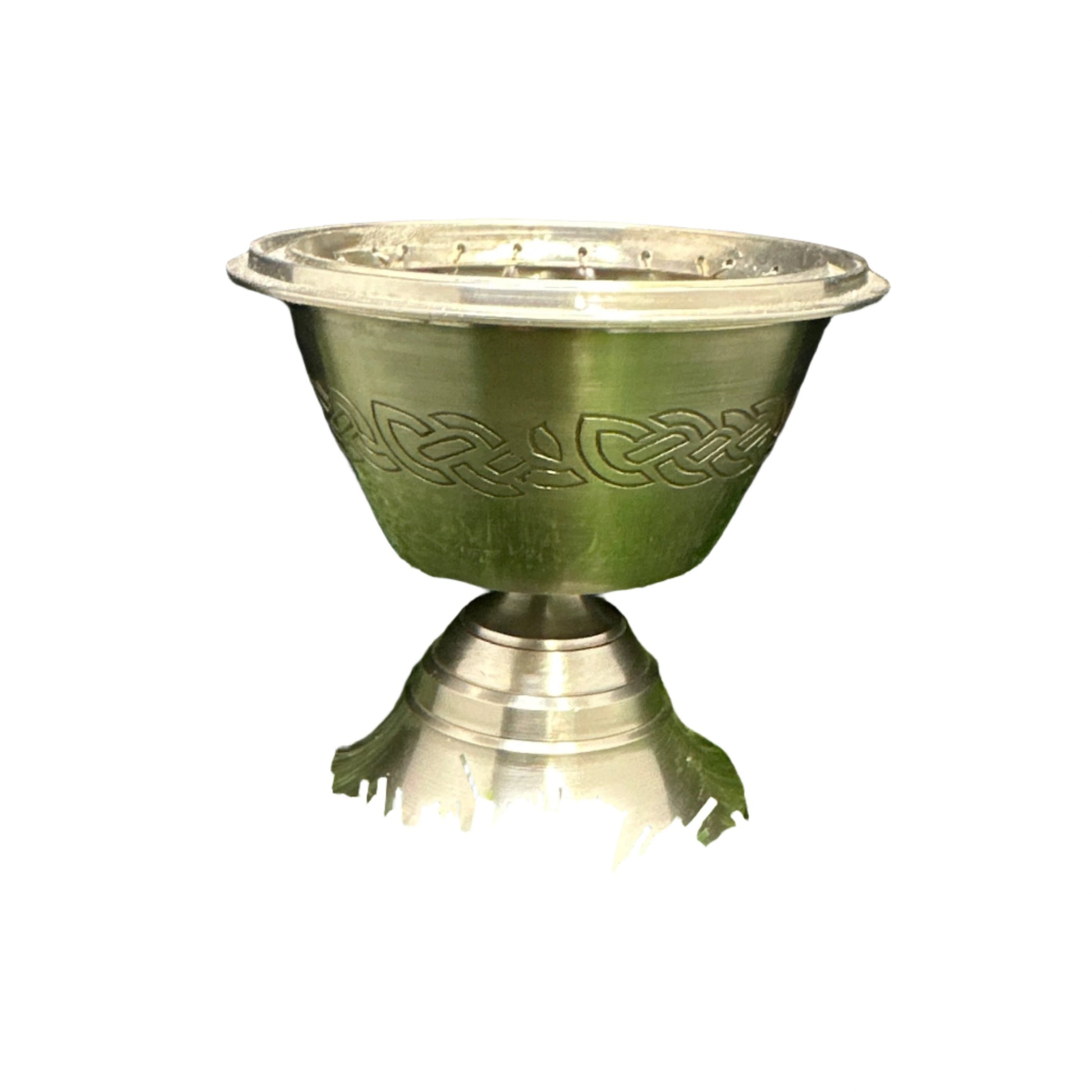 Celtic knot silver standing charcoal burner