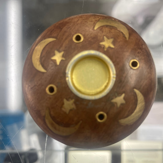 Celestial Wood Incense Burner Small