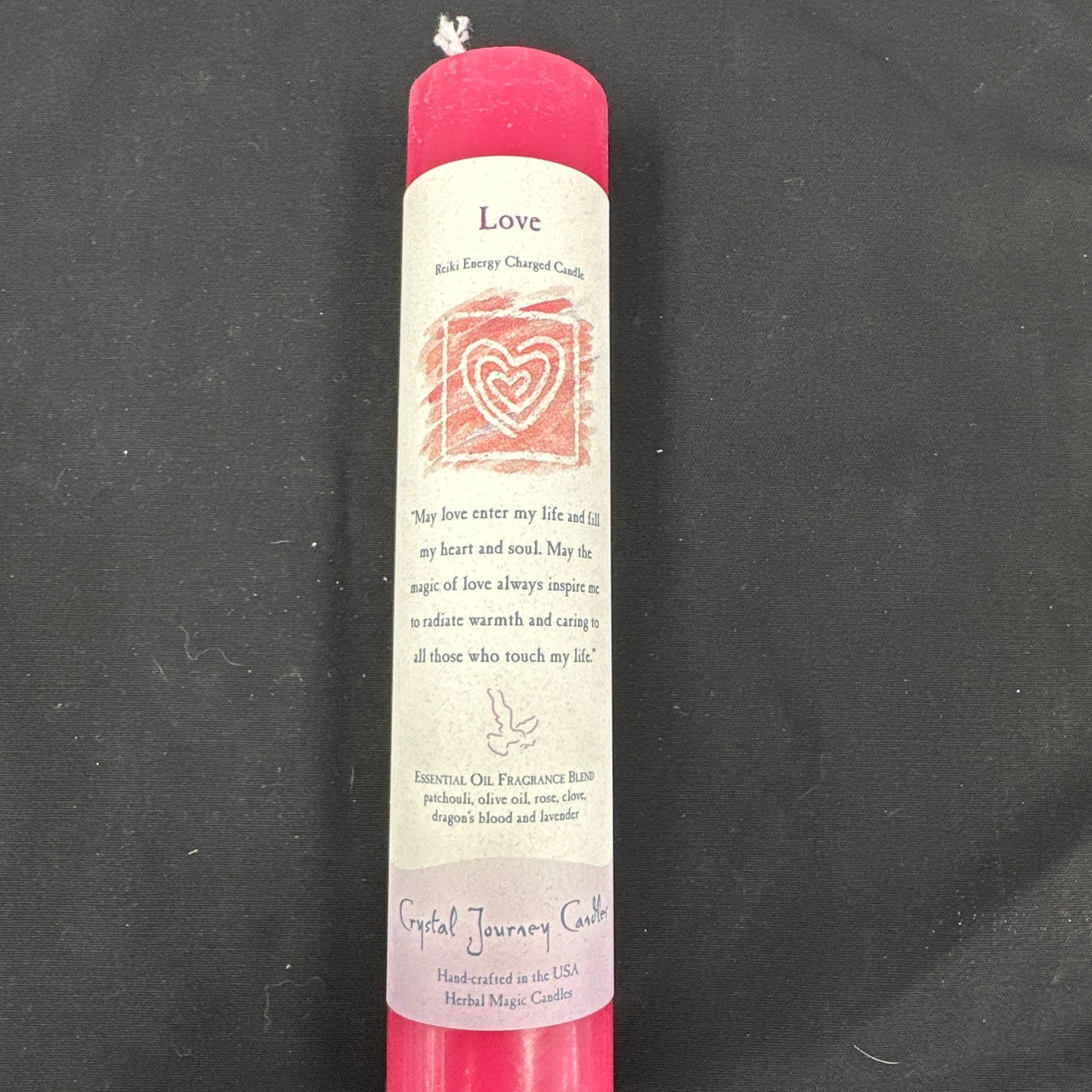 Reiki Herbal Pillar Candle: Love