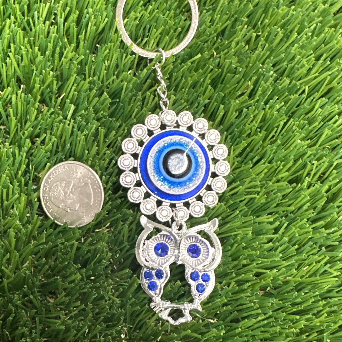 Evil Eye Owl Keychain