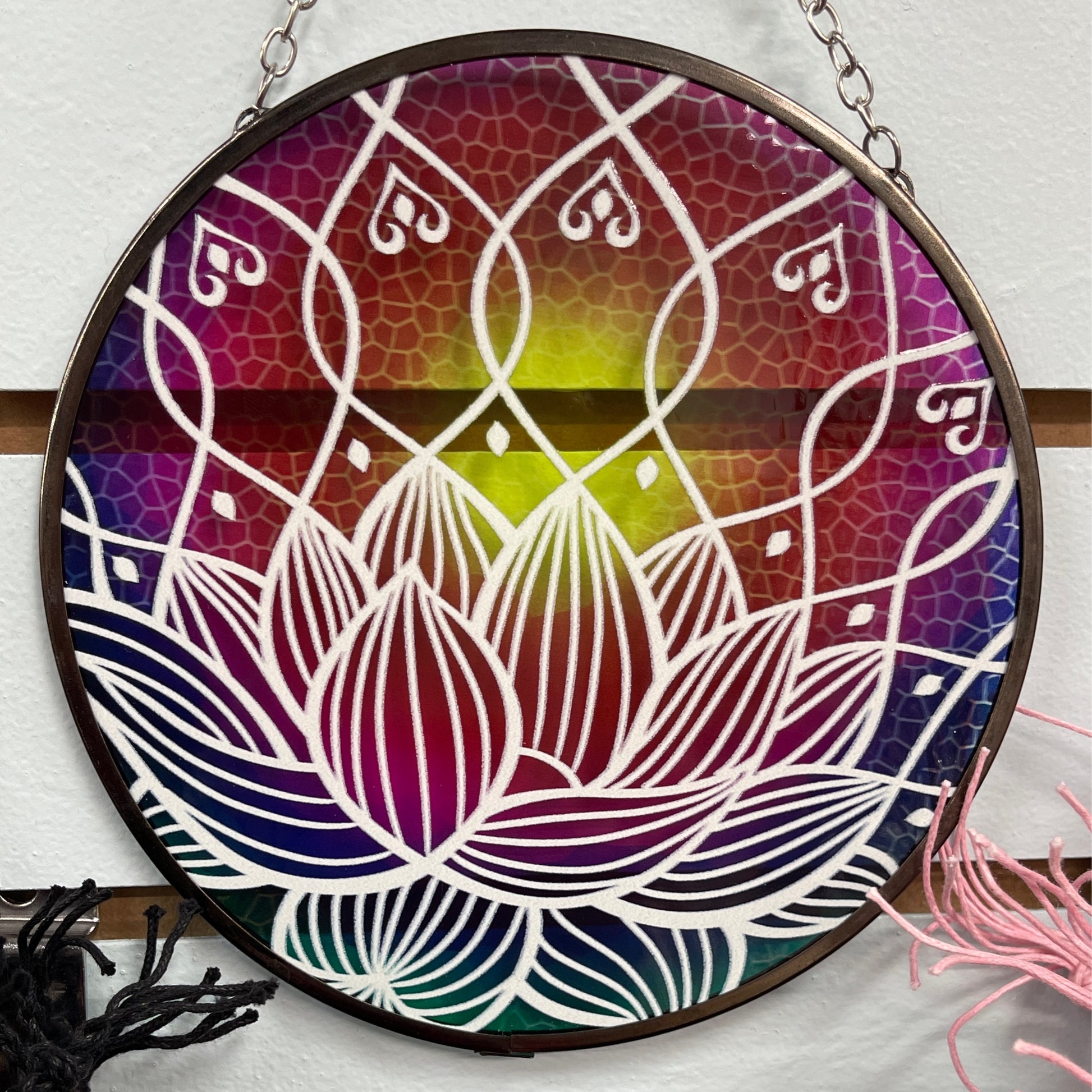 Glass Suncatcher: Lotus