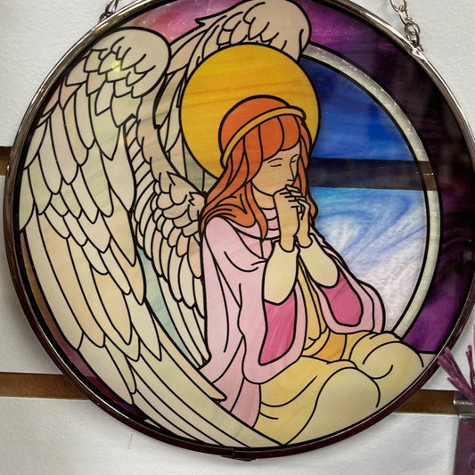 Glass Suncatcher: Praying Angel