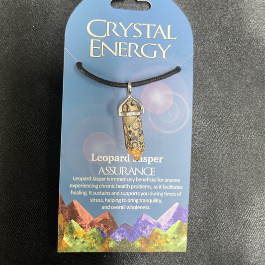 Crystal Energy Pendant: Leopardskin Jasper (Assurance)