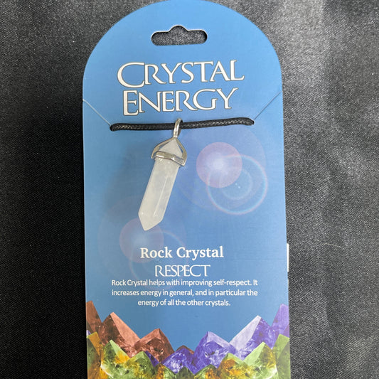 Crystal Energy Pendant: Rock Crystal (Respect)