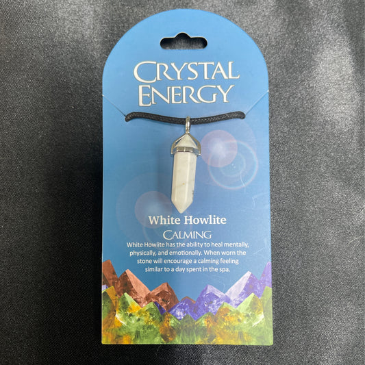 Crystal Energy Pendant: Howlite (Calming)