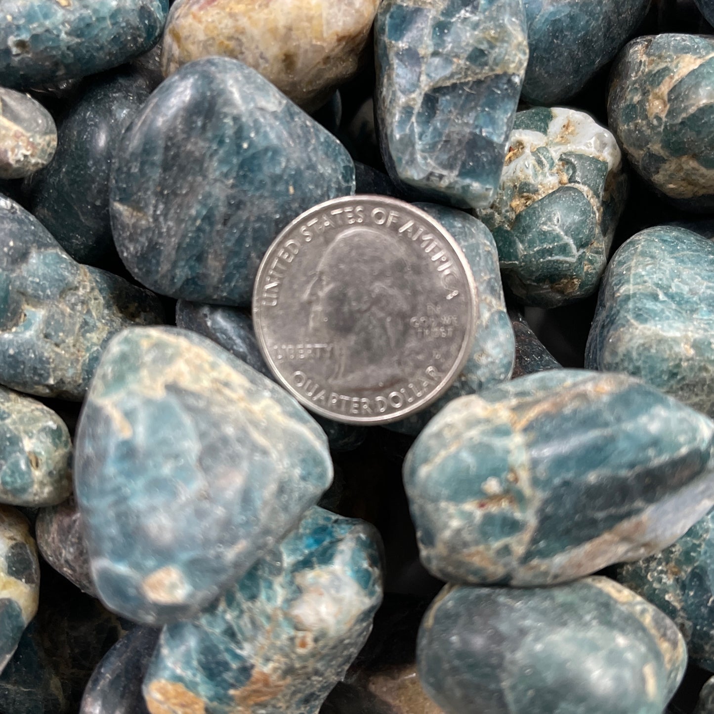 Blue Apatite Tumbled