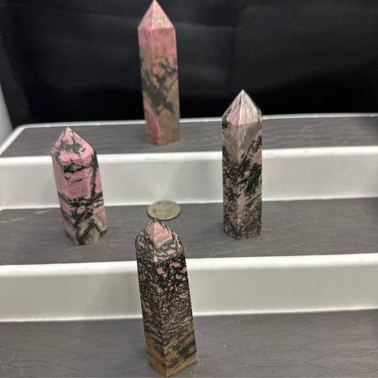 Rhodonite Tower 4”H