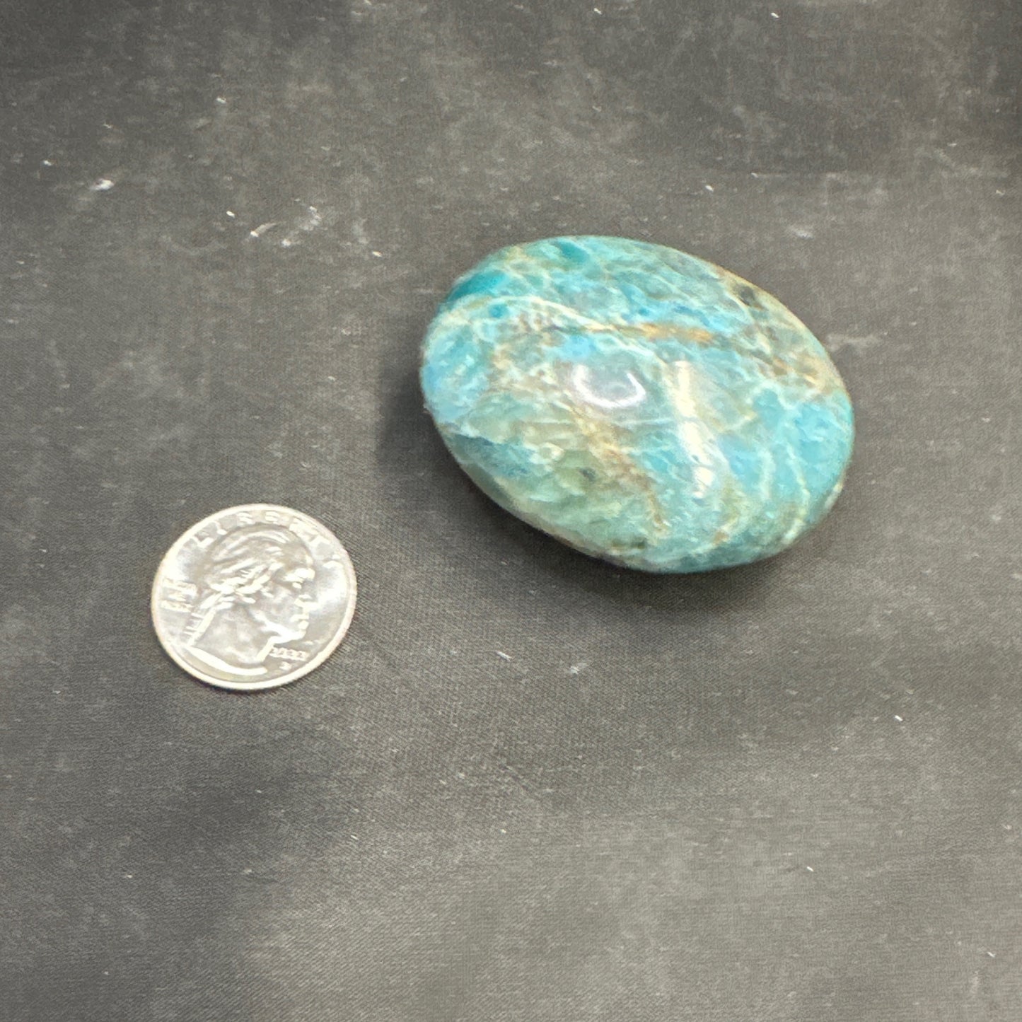 Blue Apatite Palmstone