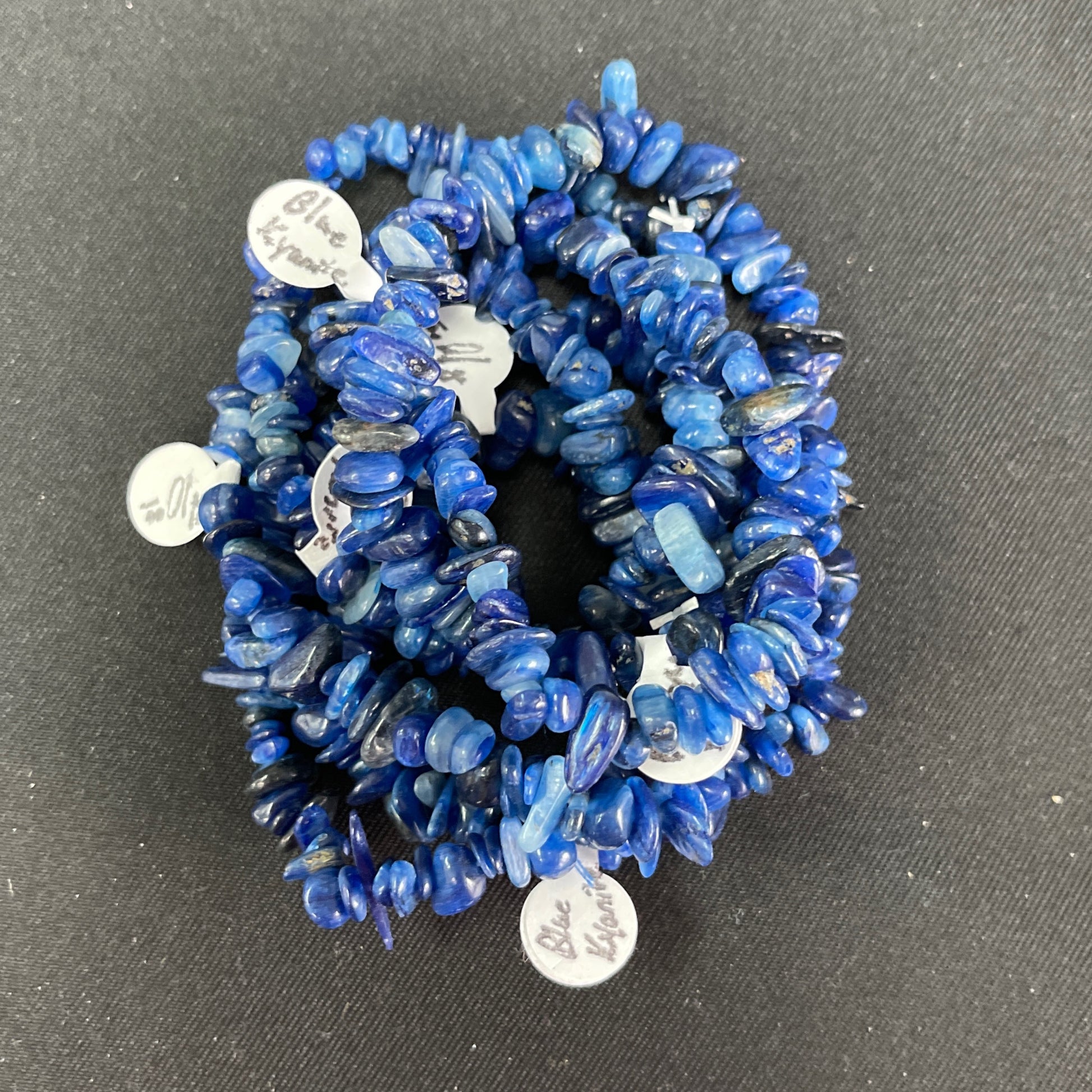 Blue kyanite chip bracelet