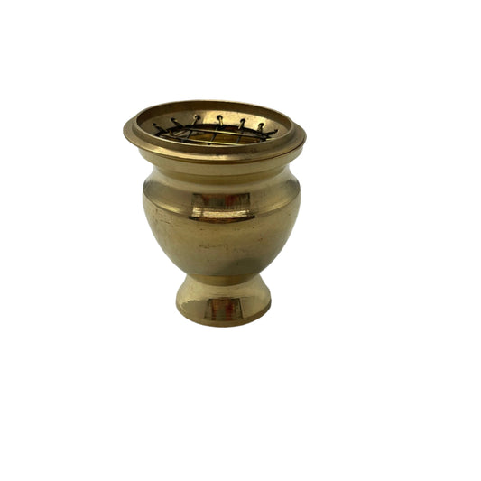 2.5” Brass Screen Charcoal Burner Standing