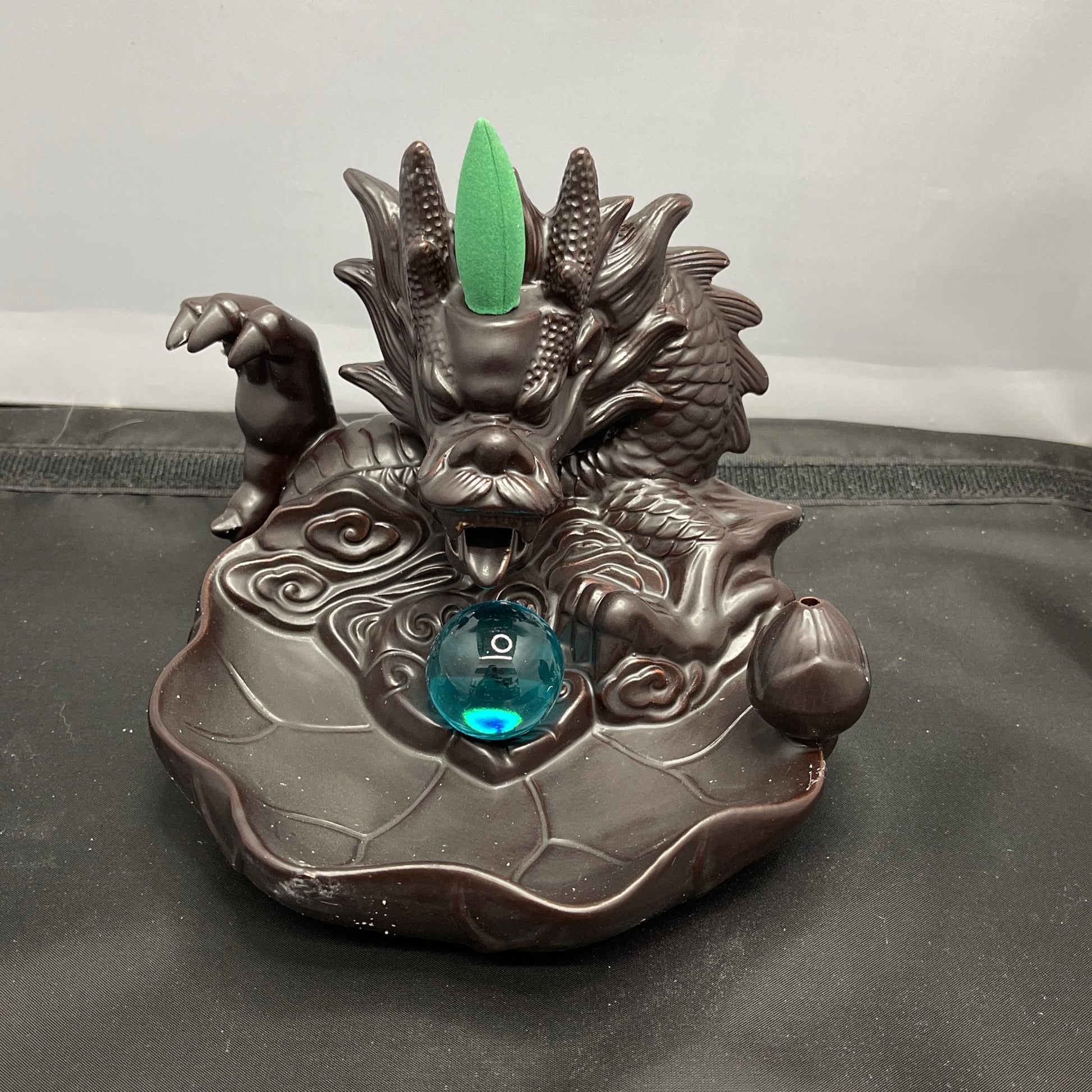 Dragon w/ Glass Ball Ceramic Backflow Burner