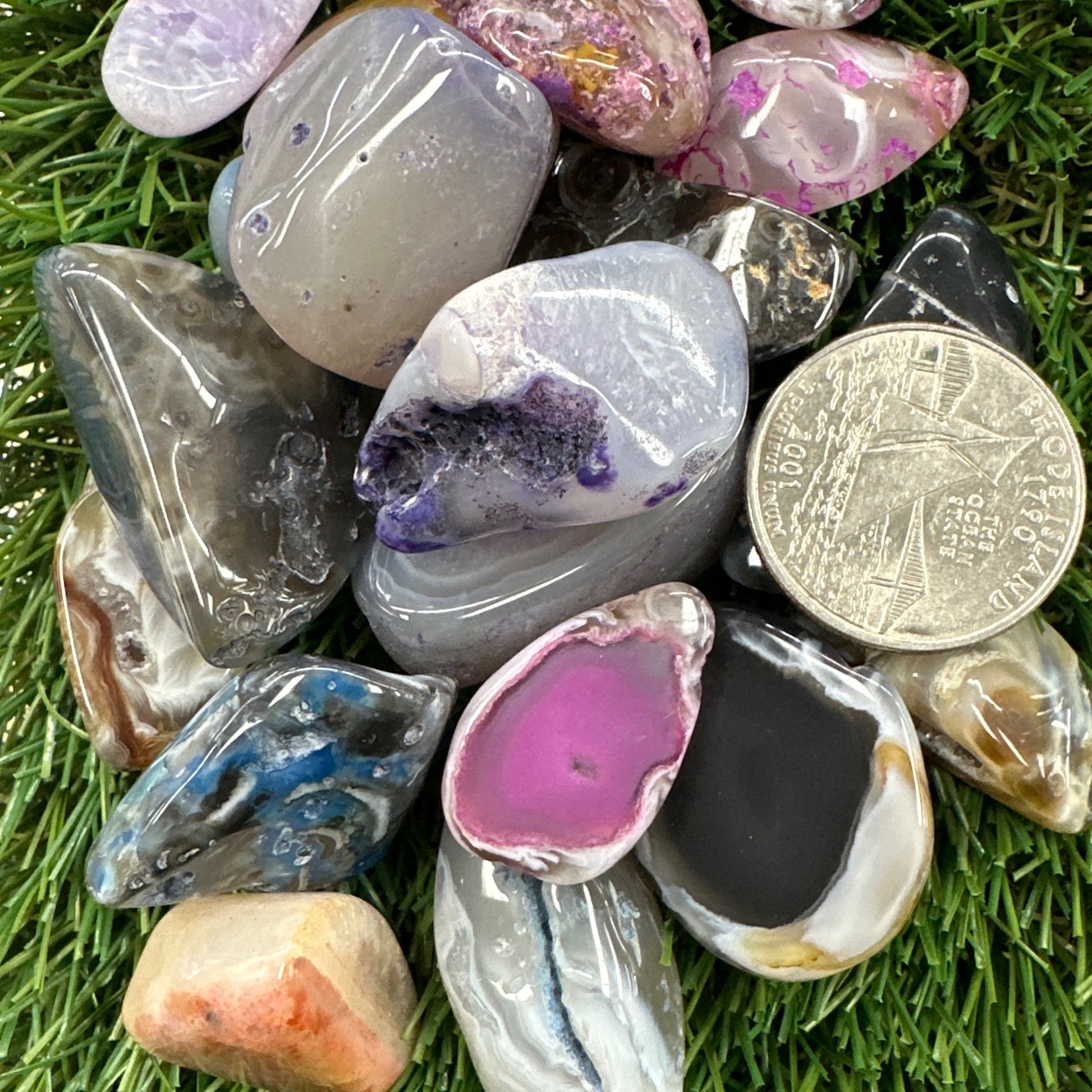 Colored Agate Tumbled