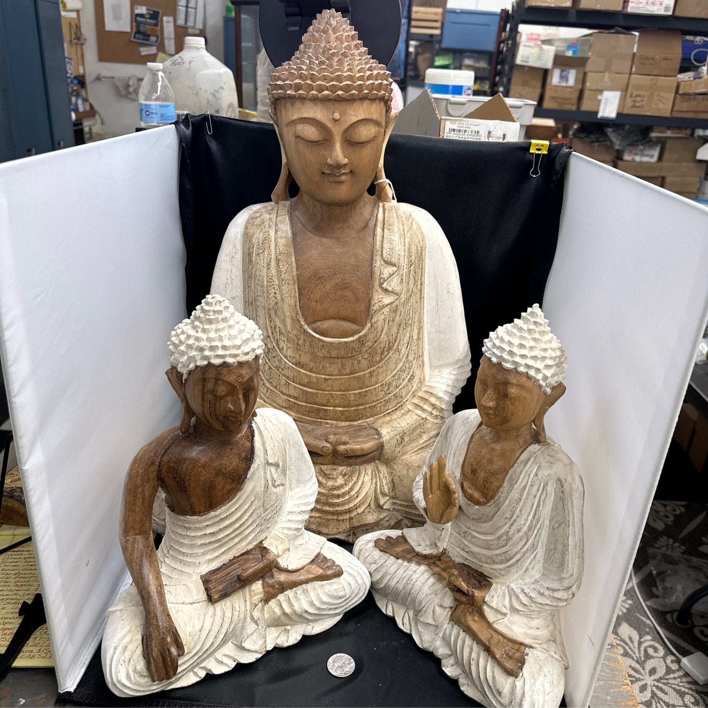 White Wooden Buddha