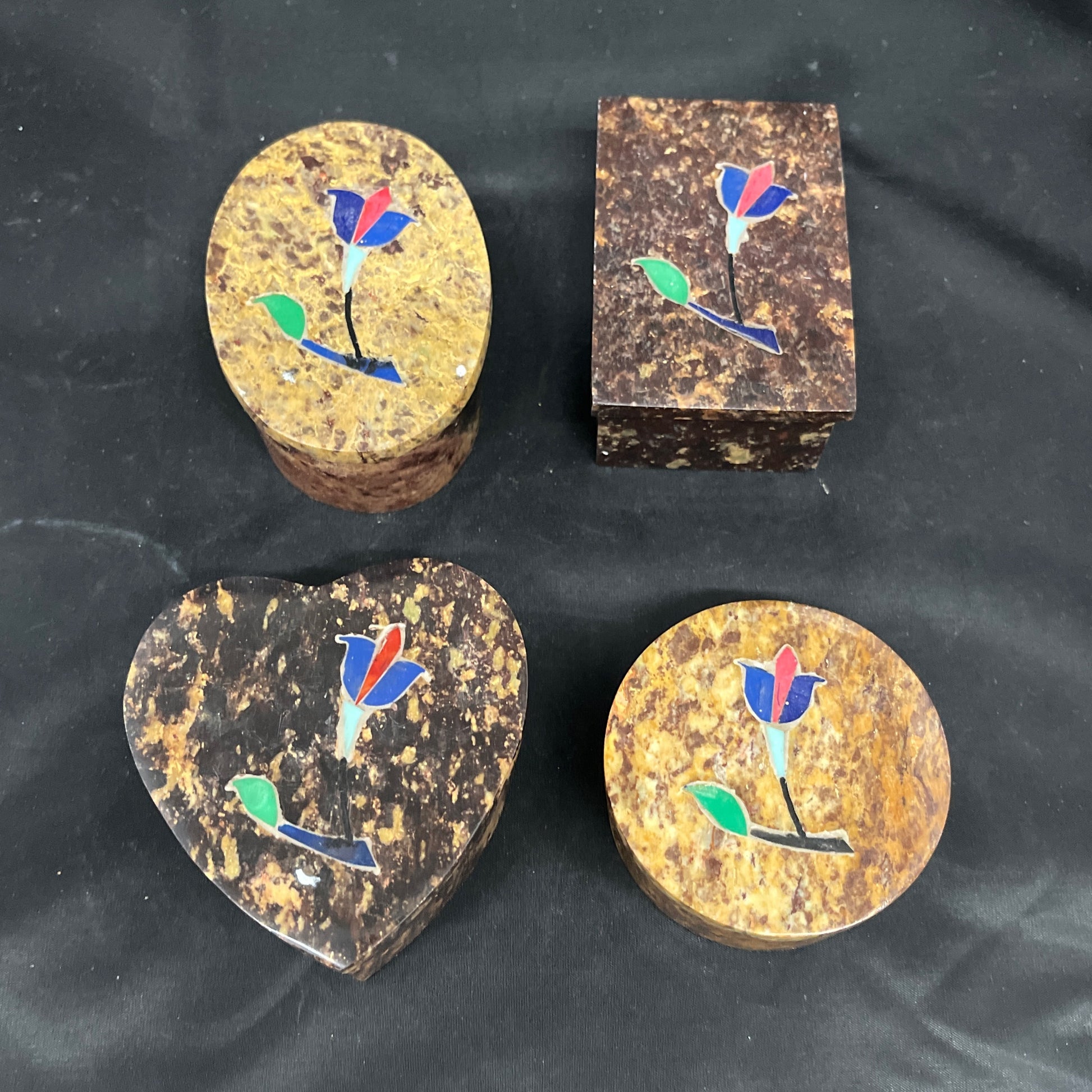 Inlaid Soap Stone Box